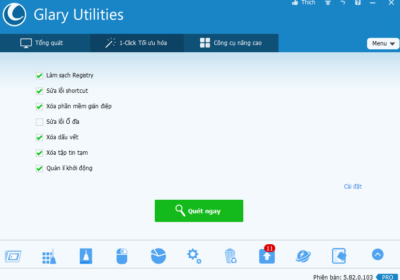Download phần mềm Glary Utilities Pro v5.118 – Tối ưu và tăng tốc máy tính