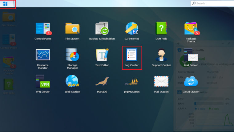 Kích hoạt các tiện ích cơ bản trên NAS Synology