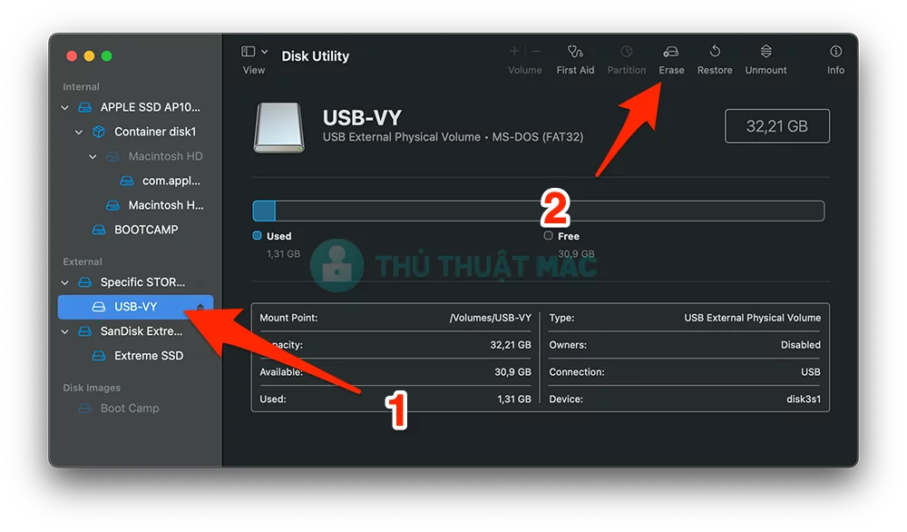 Cách format USB hoặc ổ cứng trên macOS 2
