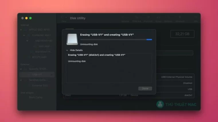 format USB hoặc ổ cứng trên macOS