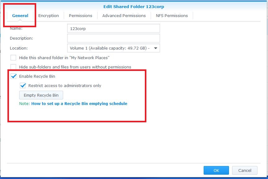 Kích hoạt các tiện ích cơ bản trên NAS Synology Cach Kich Hoat Tinh Nang Thung Rac Trong Dsm Nas Synology 2