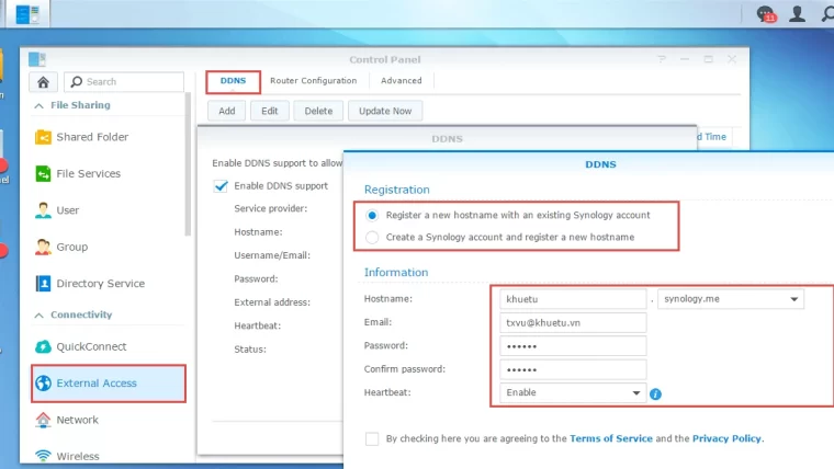 Mở Port truy cập Nas Synology từ xa và đăng ký tên miền DDNS