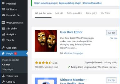 Phân quyền trong WordPress với User Role Editor