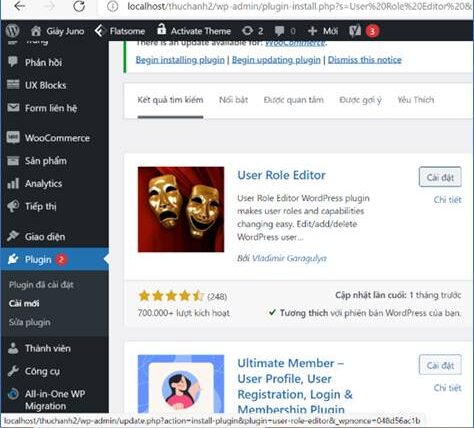 Phân quyền trong WordPress với User Role Editor