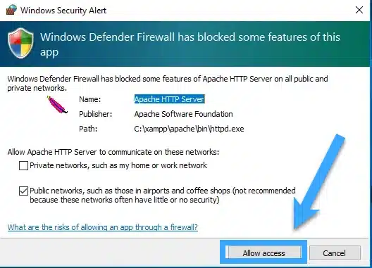 Hướng dẫn cài đặt WordPress trên localhost chi tiết nhất 24 Chọn Allow Access