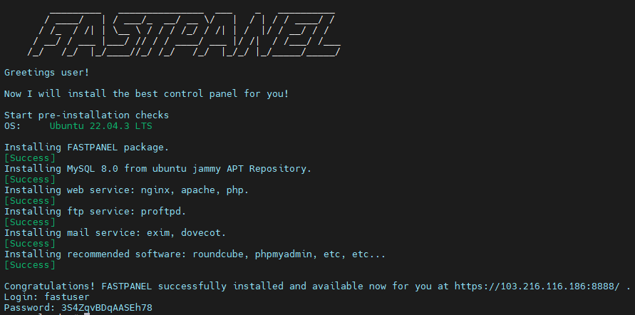 Hướng dẫn cài đặt FastPanel trên VPS Ubuntu