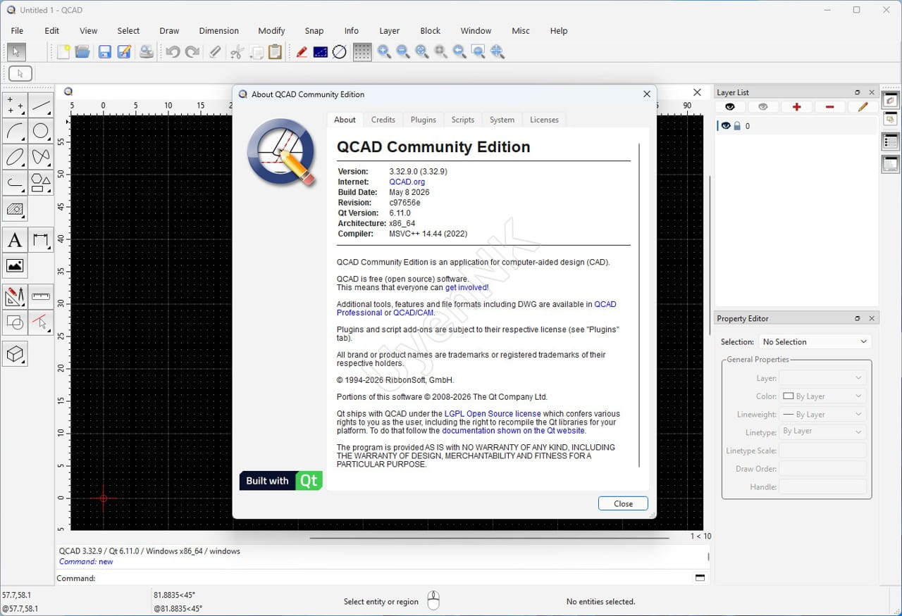 QCAD – Phần Mềm Thiết Kế CAD 2D Thay Thế AutoCAD